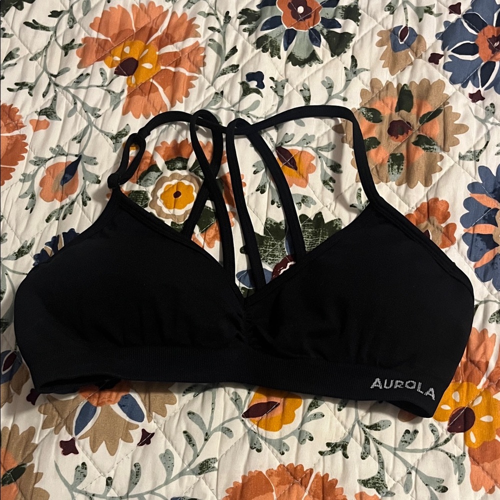 Aurola Black Women's Sports Bra
